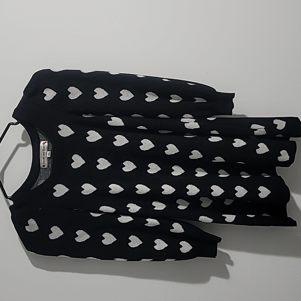 Poppies & Rose's Sweater Dress "Hearts"